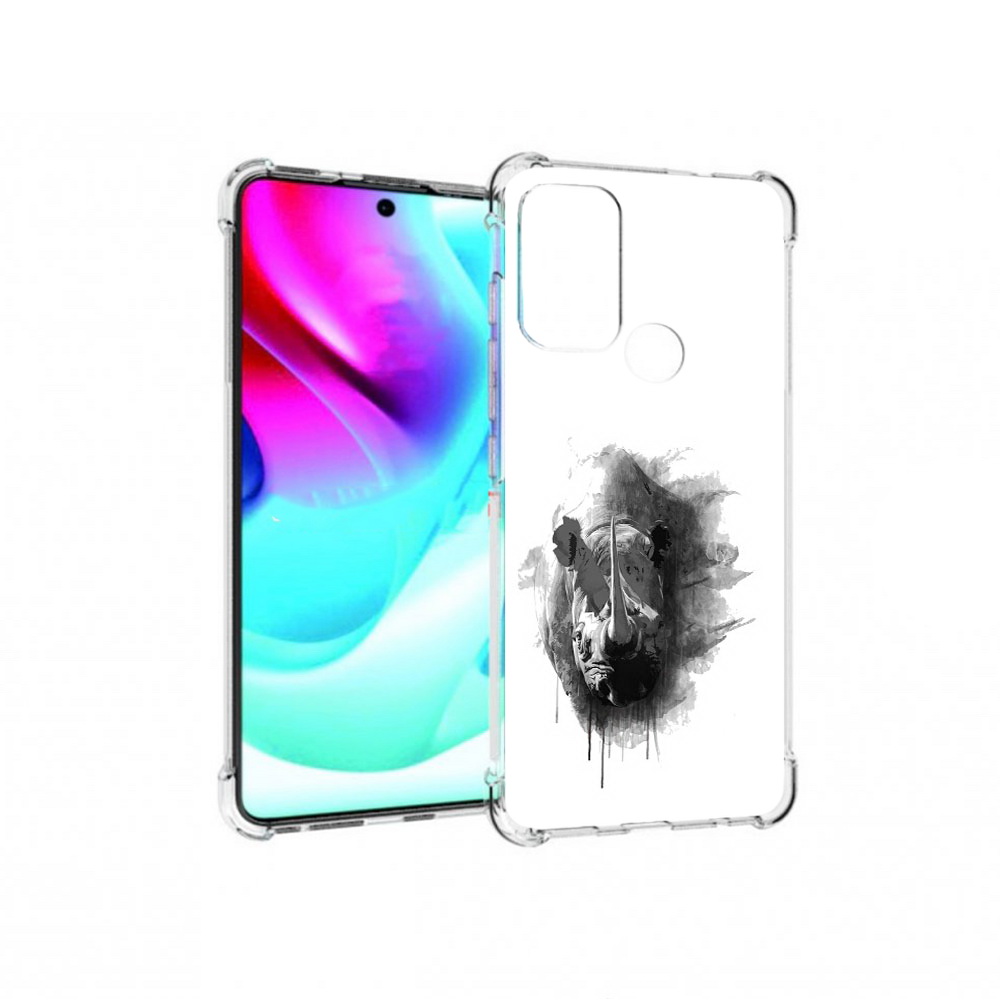 

Чехол MyPads Tocco для Motorola Moto G60S носорог (PT227079.361.523), Прозрачный, Tocco