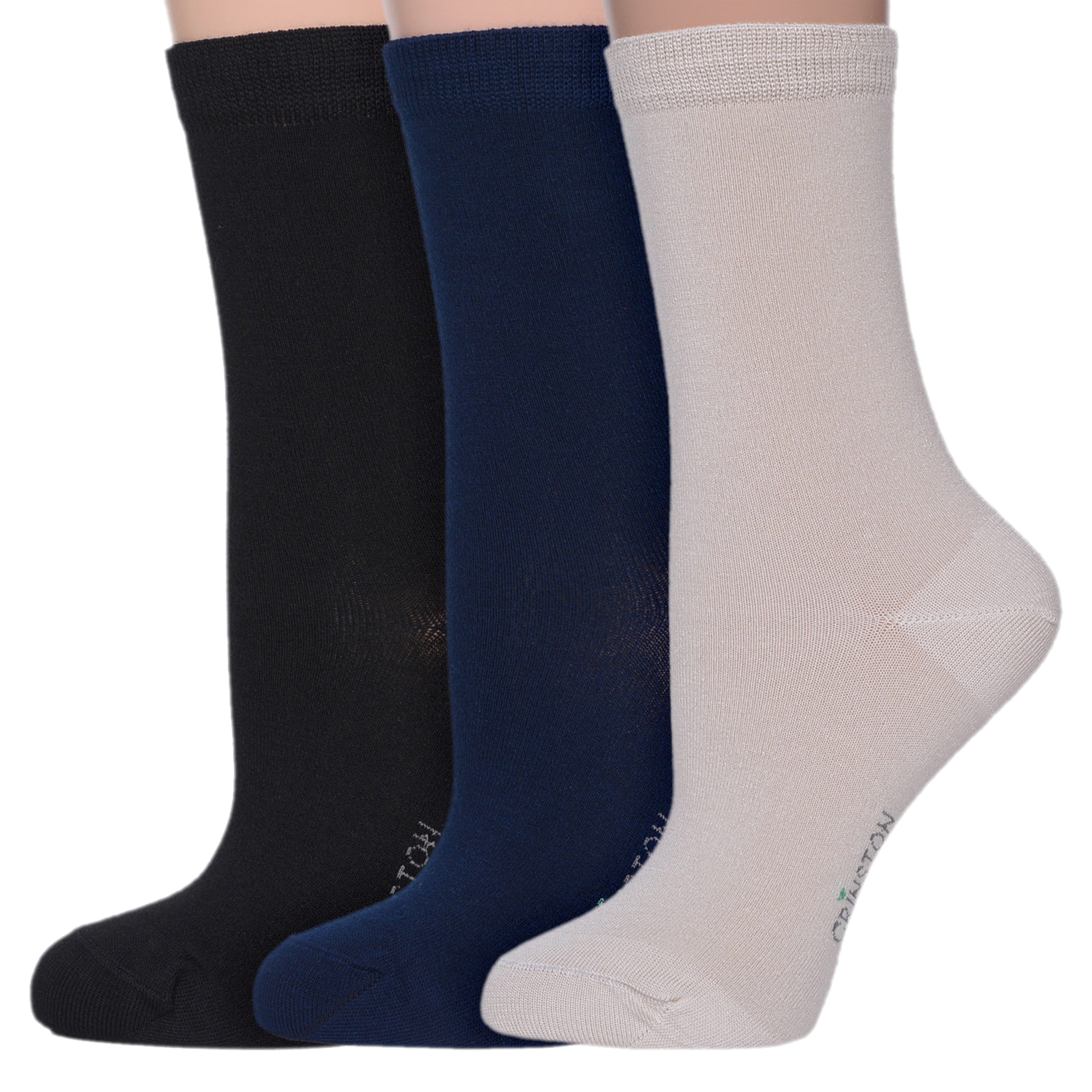 

Комплект носков женских Grinston socks 3-17D2 разноцветных 25, Черный;синий;бежевый, 3-17D2