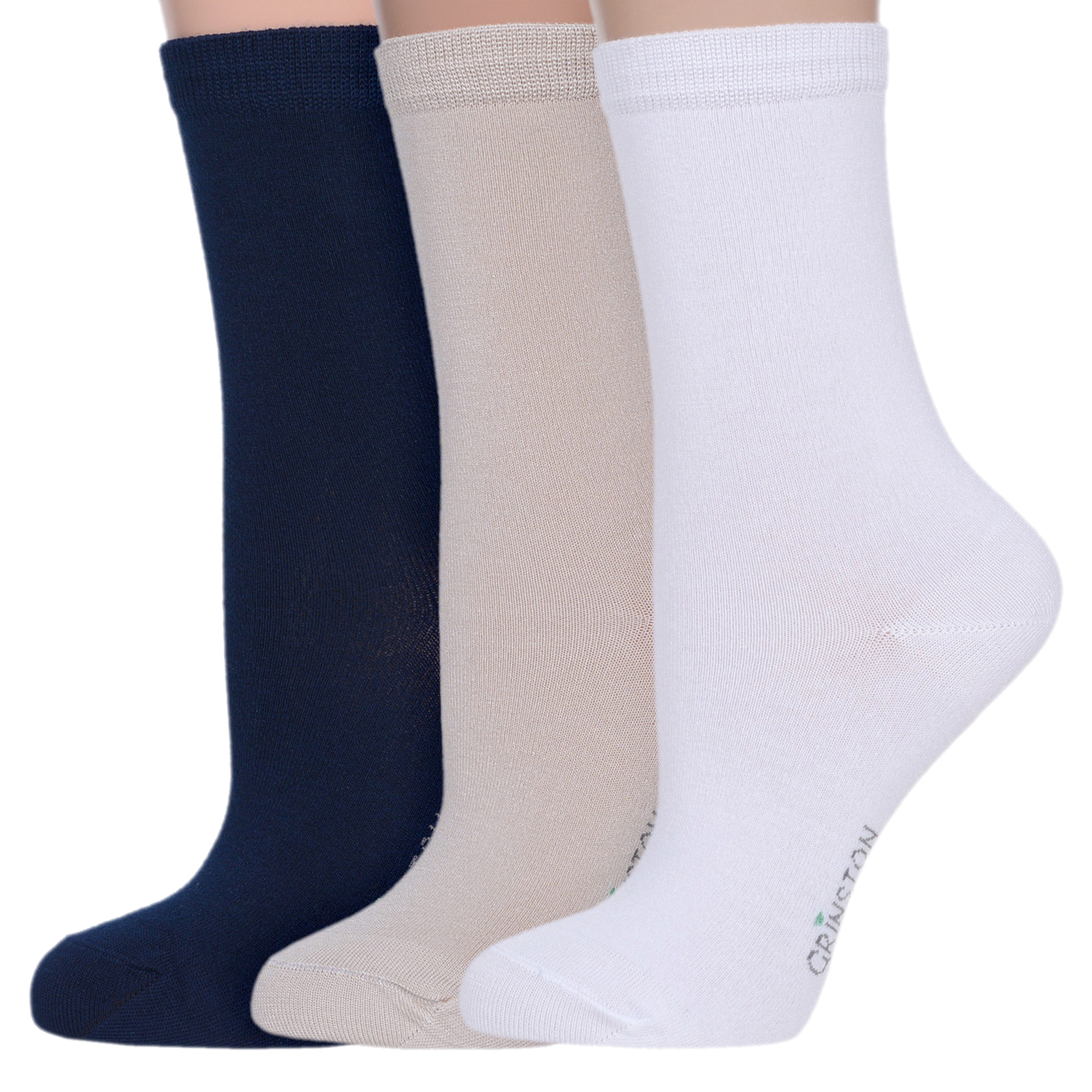 

Комплект носков женских Grinston socks 3-17D2 разноцветных 25, Синий;бежевый;белый, 3-17D2