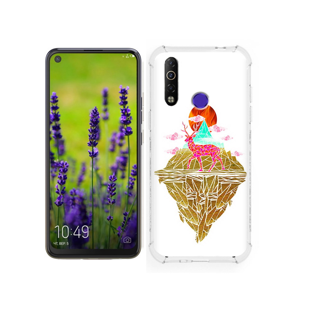 

Чехол MyPads Tocco для Tecno Camon 12 розовый олень абстракция, Tocco