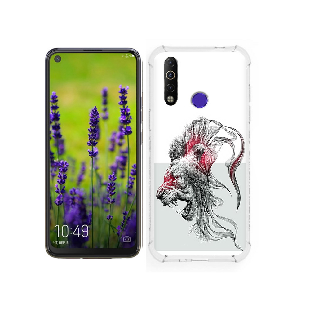

Чехол MyPads Tocco для Tecno Camon 12 разъяренный лев, Tocco