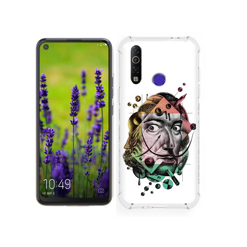 

Чехол MyPads Tocco для Tecno Camon 12 разноцветное лицо абстракция, Tocco