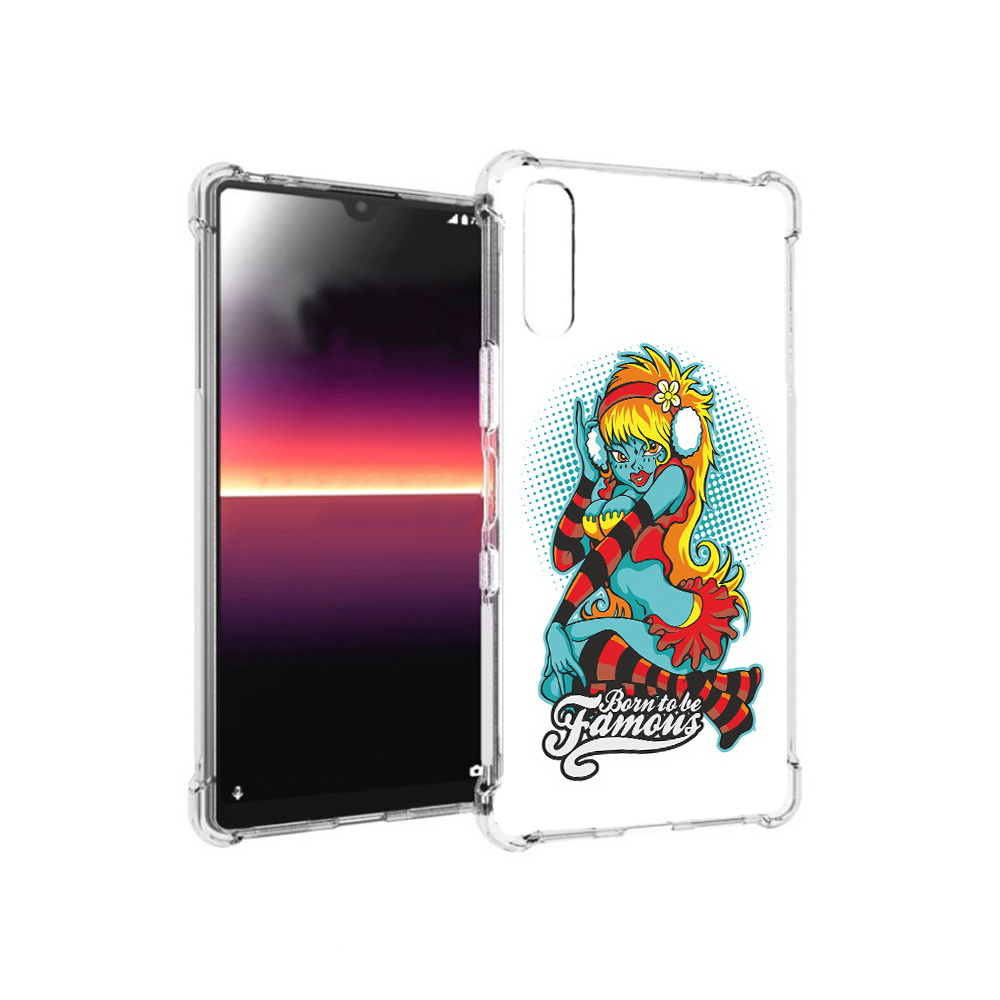 

Чехол MyPads Tocco для Sony Xperia L4 нарисованная девушка в наушниках (PT227010.235.498), Прозрачный, Tocco