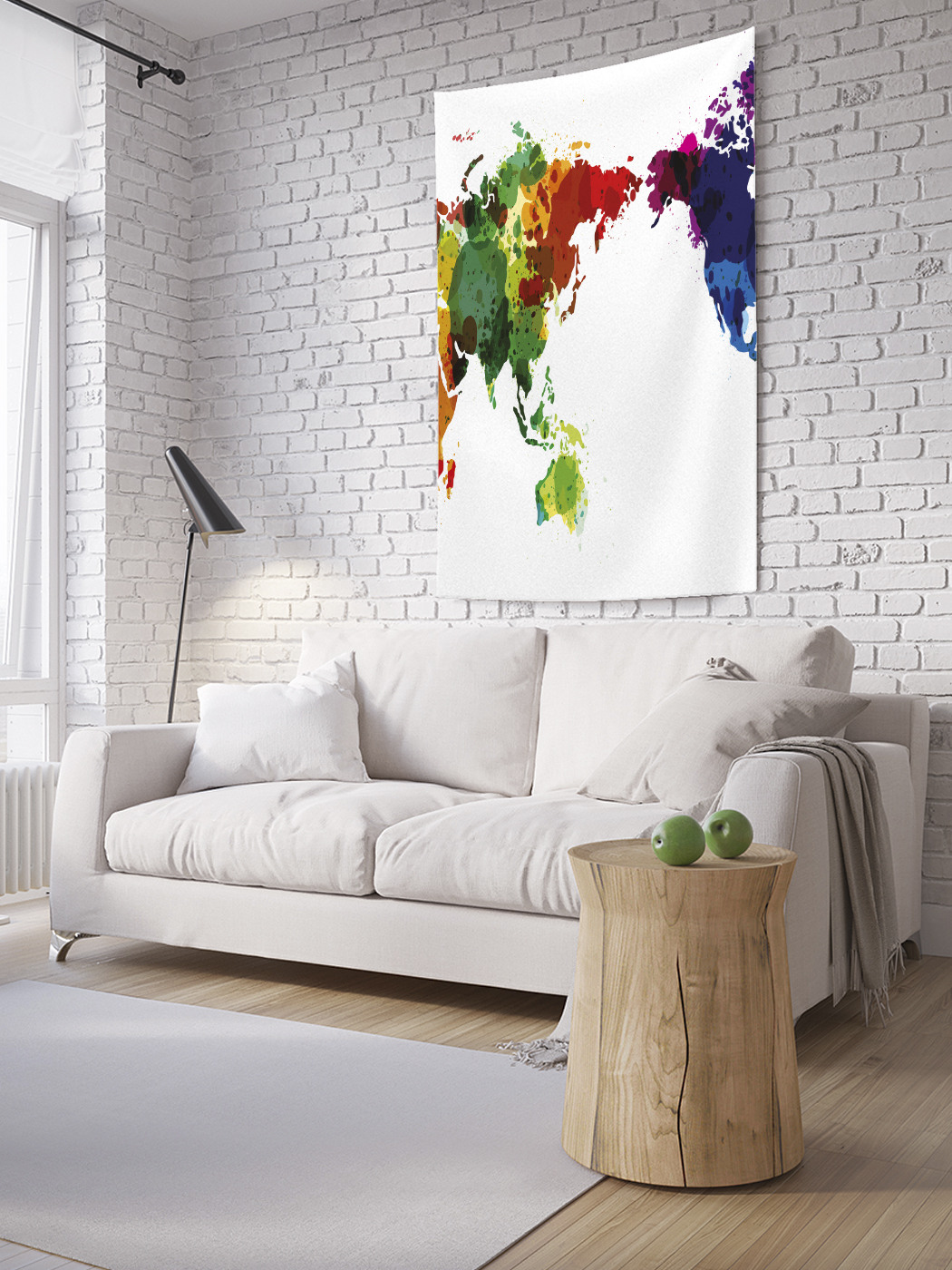 

Вертикальное фотопанно на стену JoyArty Цветные континенты 150x200 см, Цветные континенты