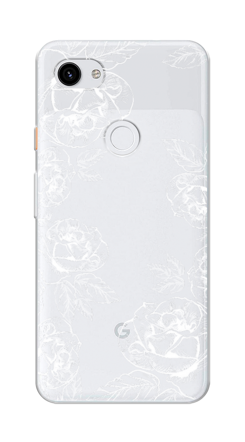 

Чехол на Google Pixel 3A XL "Розы графика", Черный;серый, 270450-2