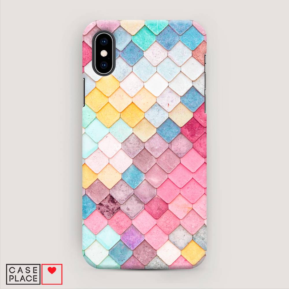 

Пластиковый чехол "Нежные ромбики" на Apple iPhone XS (10S), 11820-3