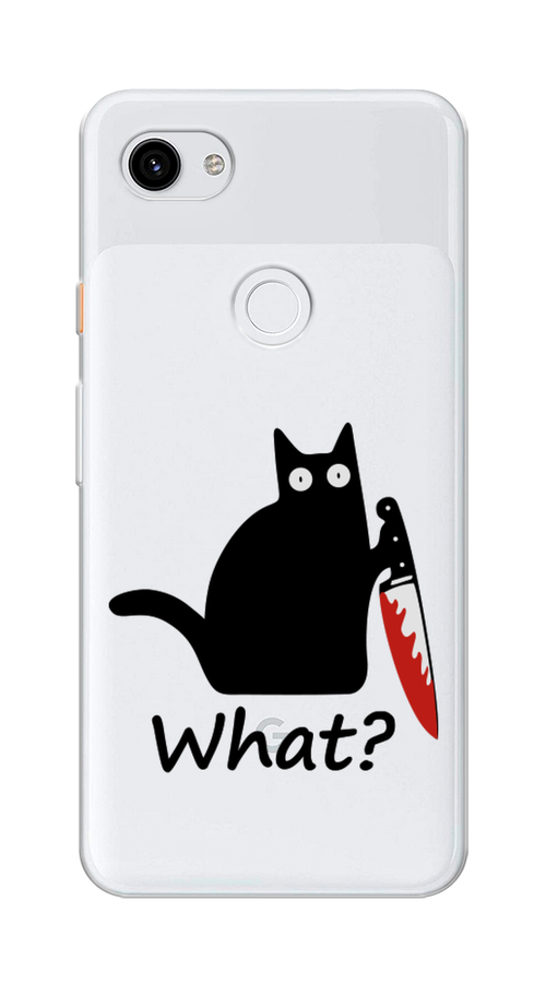 

Чехол на Google Pixel 3A XL "Котик с ножом", Черный;красный, 270450-6