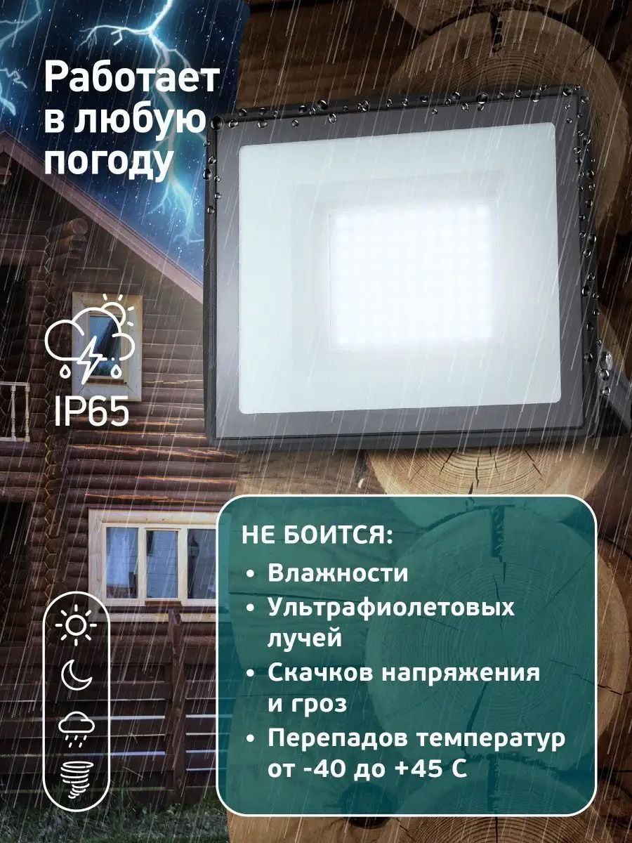 

Светодиодный прожектор ЭРА B0052026-LPR-023-0-6500K 100Вт 8000Лм 2шт