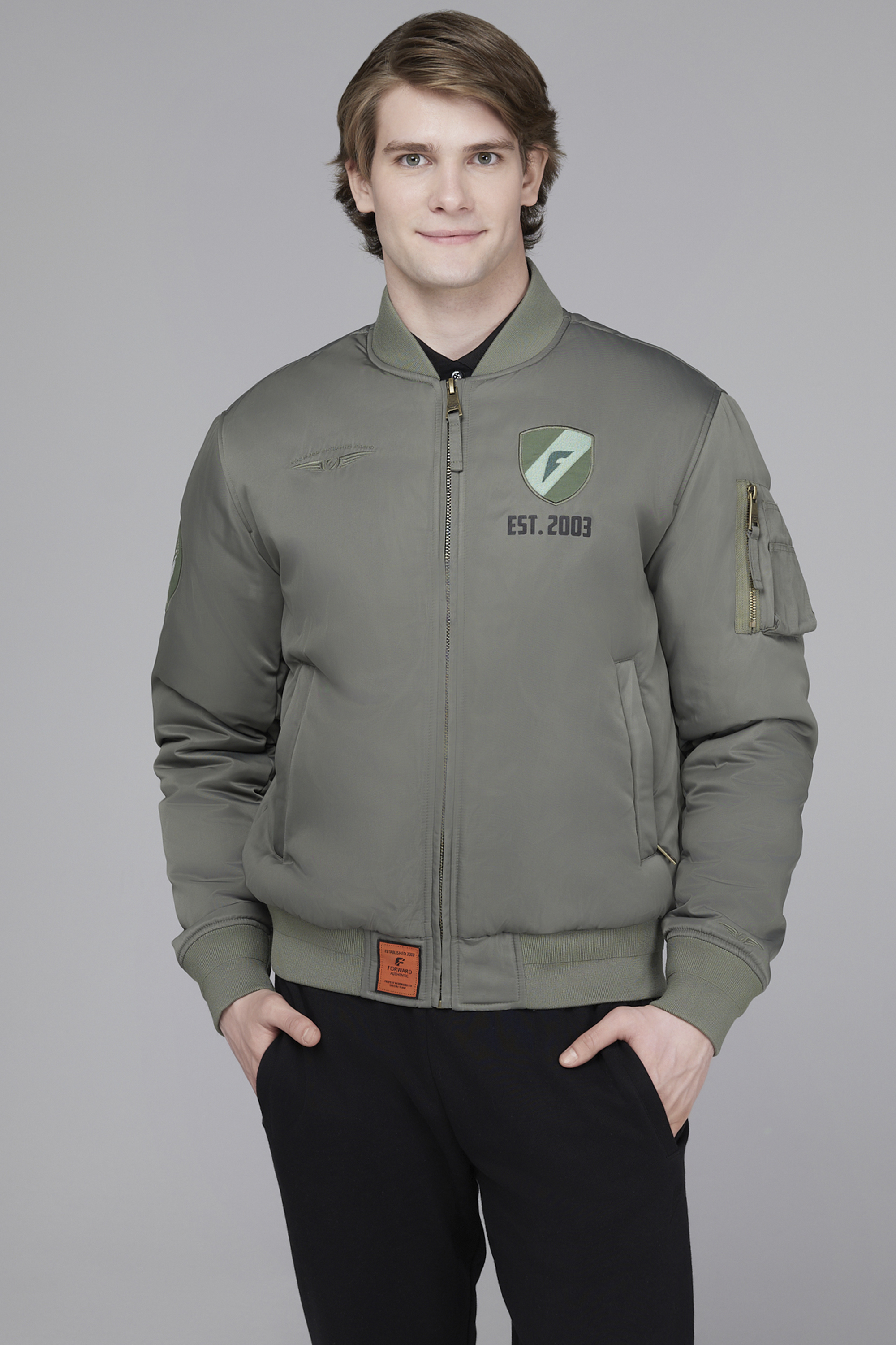 

Бомбер мужской Forward M08232SF-HH242 хаки M, M08232SF-HH242