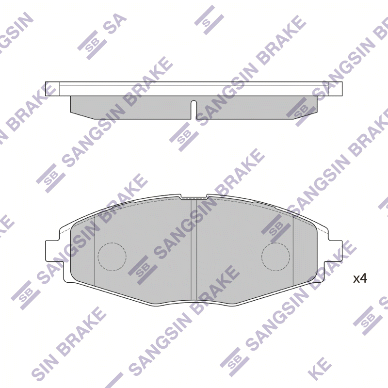 

Тормозные колодки Sangsin brake дисковые sp1086