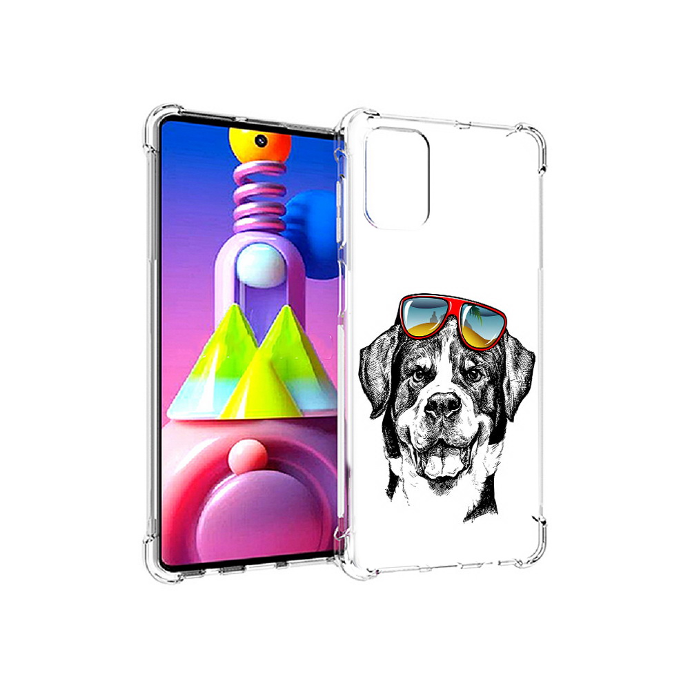 

Чехол MyPads Tocco для Samsung Galaxy M51 счастливая собака (PT156838.490.631), Прозрачный, Tocco