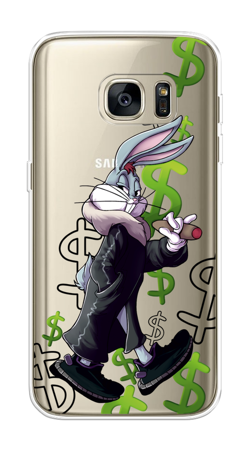 

Чехол на Samsung Galaxy S7 edge "Rich Bugs Bunny", Зеленый;черный;голубой, 24650-6