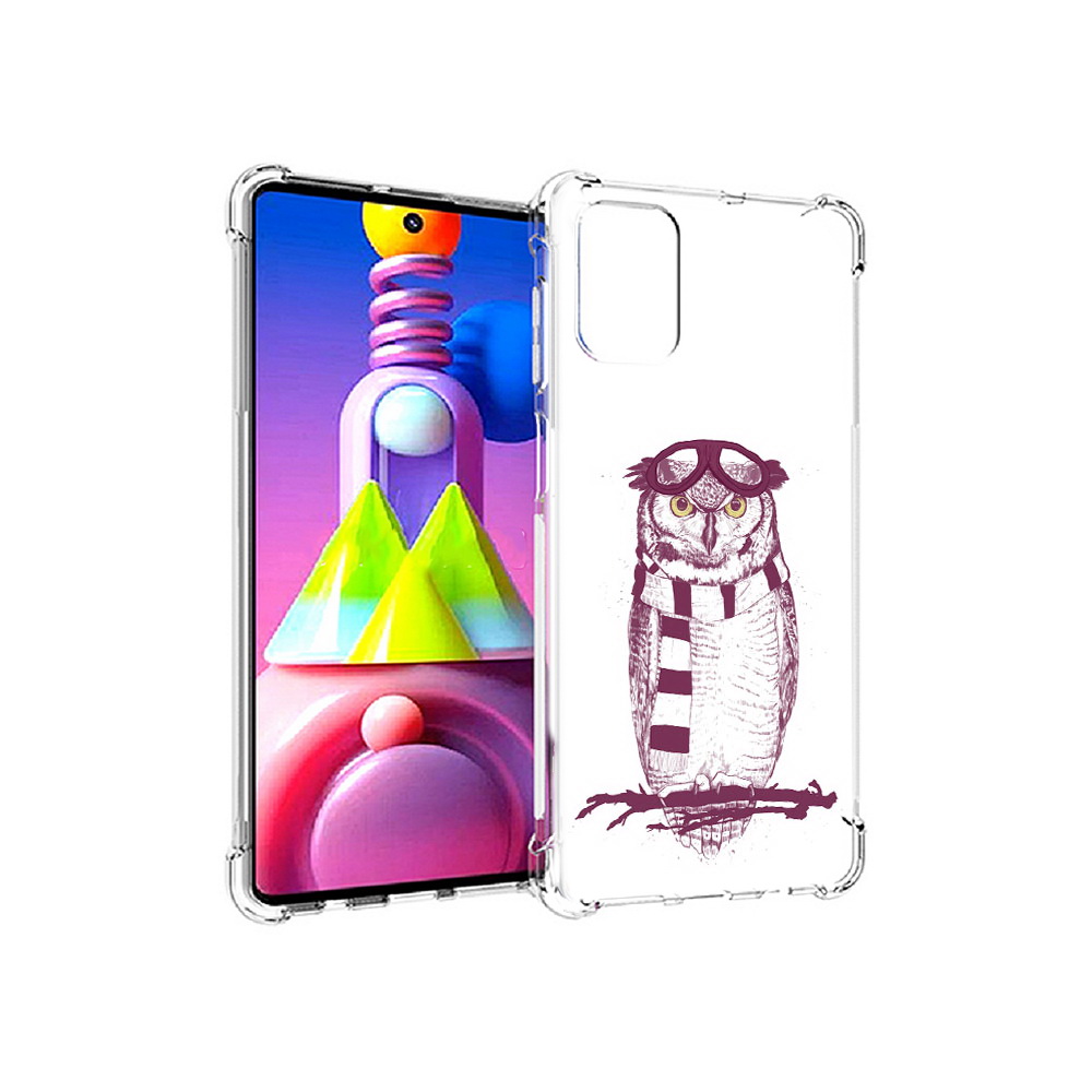 

Чехол MyPads Tocco для Samsung Galaxy M51 сова-летчик (PT156838.490.612), Прозрачный, Tocco