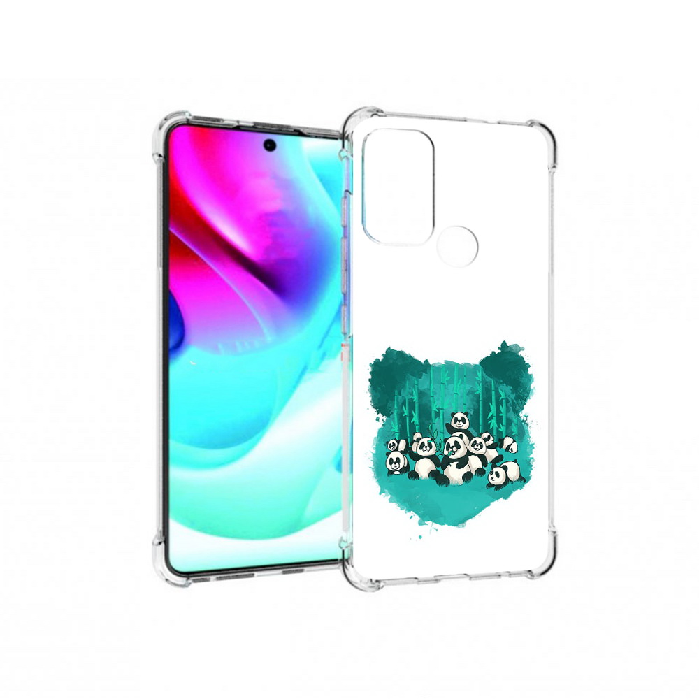 

Чехол MyPads Tocco для Motorola Moto G60S нарисованные панды (PT227079.361.508), Прозрачный, Tocco