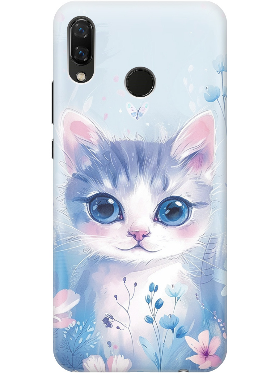 

Силиконовый чехол на Huawei Nova 3 с принтом "Котик в цветах", Прозрачный;белый;голубой;розовый, 718981112