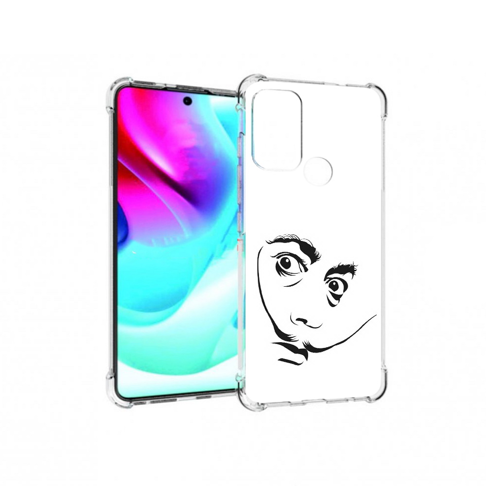 

Чехол MyPads Tocco для Motorola Moto G60S мужчина с длинными усами (PT227079.361.487), Прозрачный, Tocco