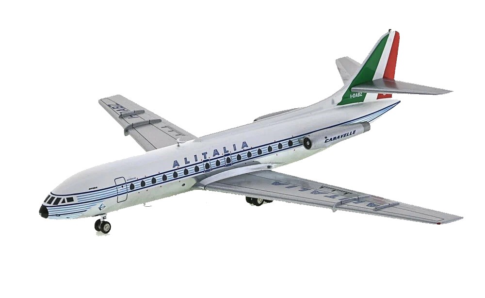 

Модель коллекционная Plane sud SE-210 caravelle 6N alitalia i-daxa (длина 9,06 см), Белый