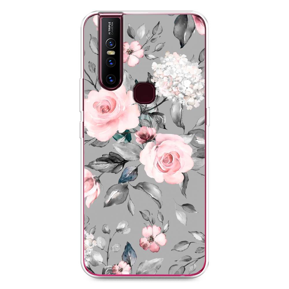 

Чехол Awog "Розы на сером" для Vivo V15, 261050-8