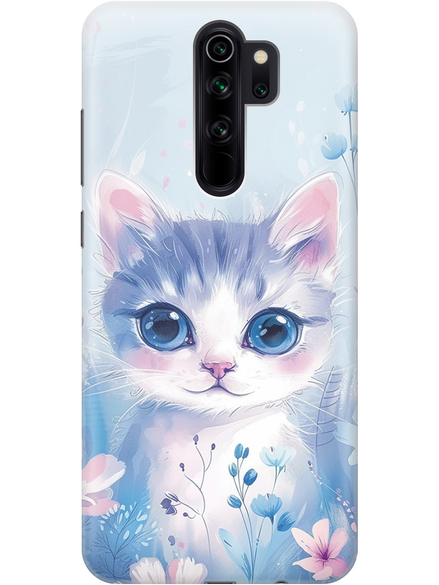 

Силиконовый чехол на Xiaomi Redmi Note 8 Pro с принтом "Котик в цветах", Прозрачный;белый;голубой;розовый, 721936312