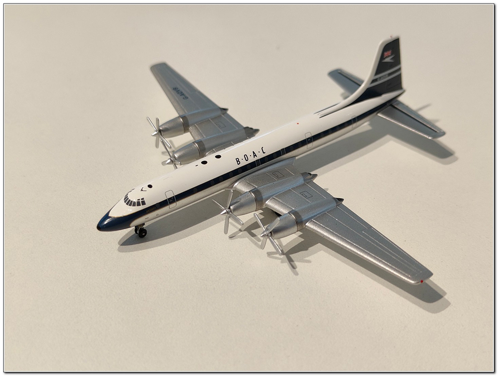 Модель коллекционная AEROCLASSICS Bristol britannia 312 boac g-aovb (длина 9,47 см)