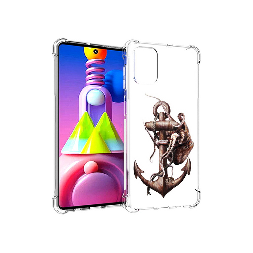 

Чехол MyPads Tocco для Samsung Galaxy M51 ржавый якорь (PT156838.490.579), Прозрачный, Tocco