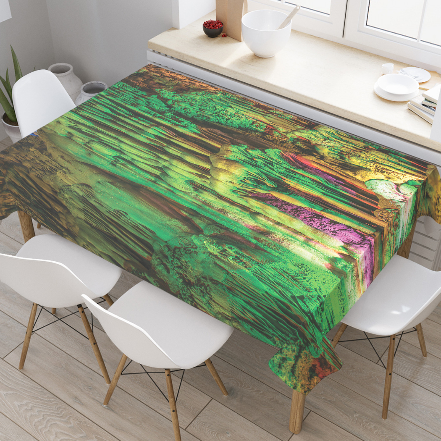 

Скатерть прямоугольная JoyArty "Гуйлинь пещера тростниковой флейты" 120x145 см, Зеленый, Гуйлинь пещера тростниковой флейты