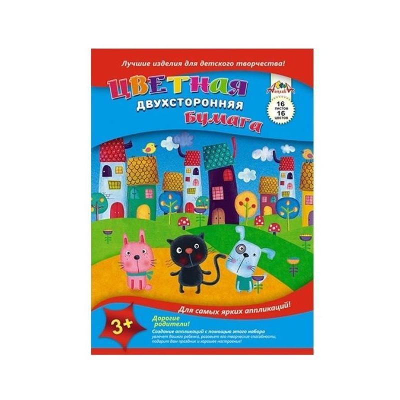 

Бумага цветная немелованная Апплика (16 листов, 16 цветов, А4), 60 уп., Разноцветный