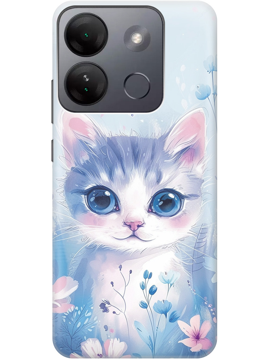 

Силиконовый чехол на Infinix Smart 7 HD с принтом "Котик в цветах", Прозрачный;белый;голубой;розовый, 769392012