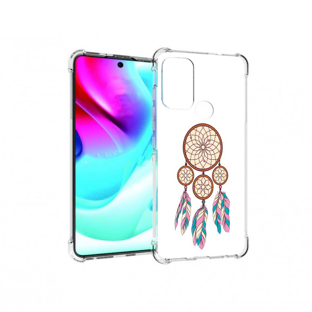 

Чехол MyPads Tocco для Motorola Moto G60S ловец снов бежевый (PT227079.361.442), Прозрачный, Tocco