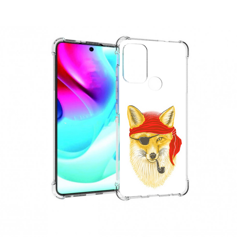 

Чехол MyPads Tocco для Motorola Moto G60S лиса-пират (PT227079.361.440), Прозрачный, Tocco