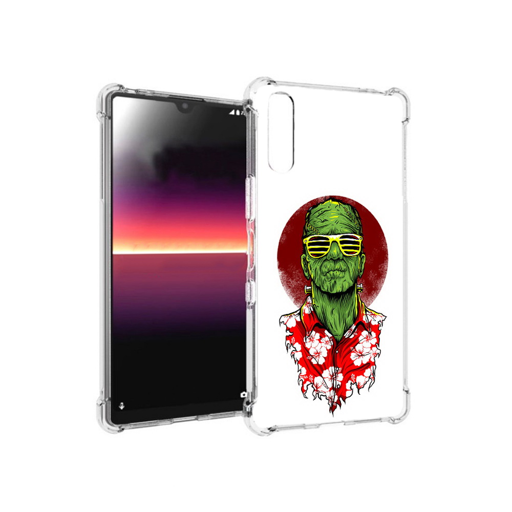 

Чехол MyPads Tocco для Sony Xperia L4 крутой зеленый мужчина в очках (PT227010.235.424), Прозрачный, Tocco