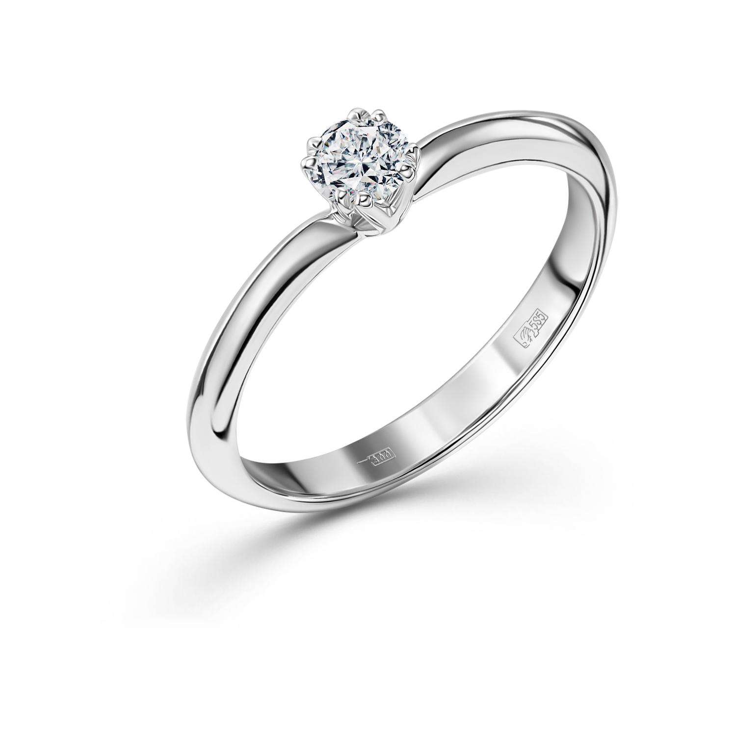 

Кольцо из золота с бриллиантом р.18,5 ALROSA DIAMONDS 0C254121S, 0C254121S