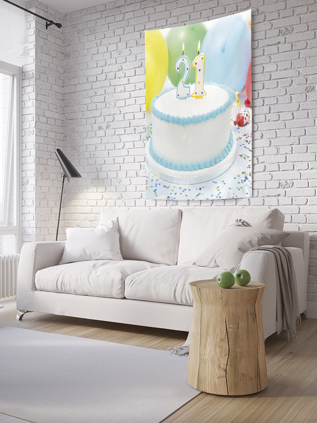 

Вертикальное фотопанно на стену JoyArty Торт 21-летие 150x200 см, Торт 21-летие