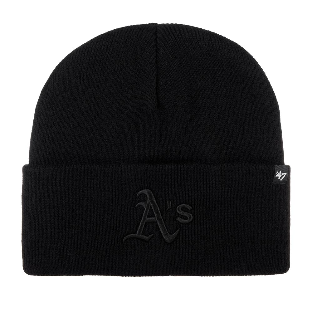 Шапка бини унисекс 47 BRAND B-HYMKR18ACE Oakland Athletics MLB черная, one size