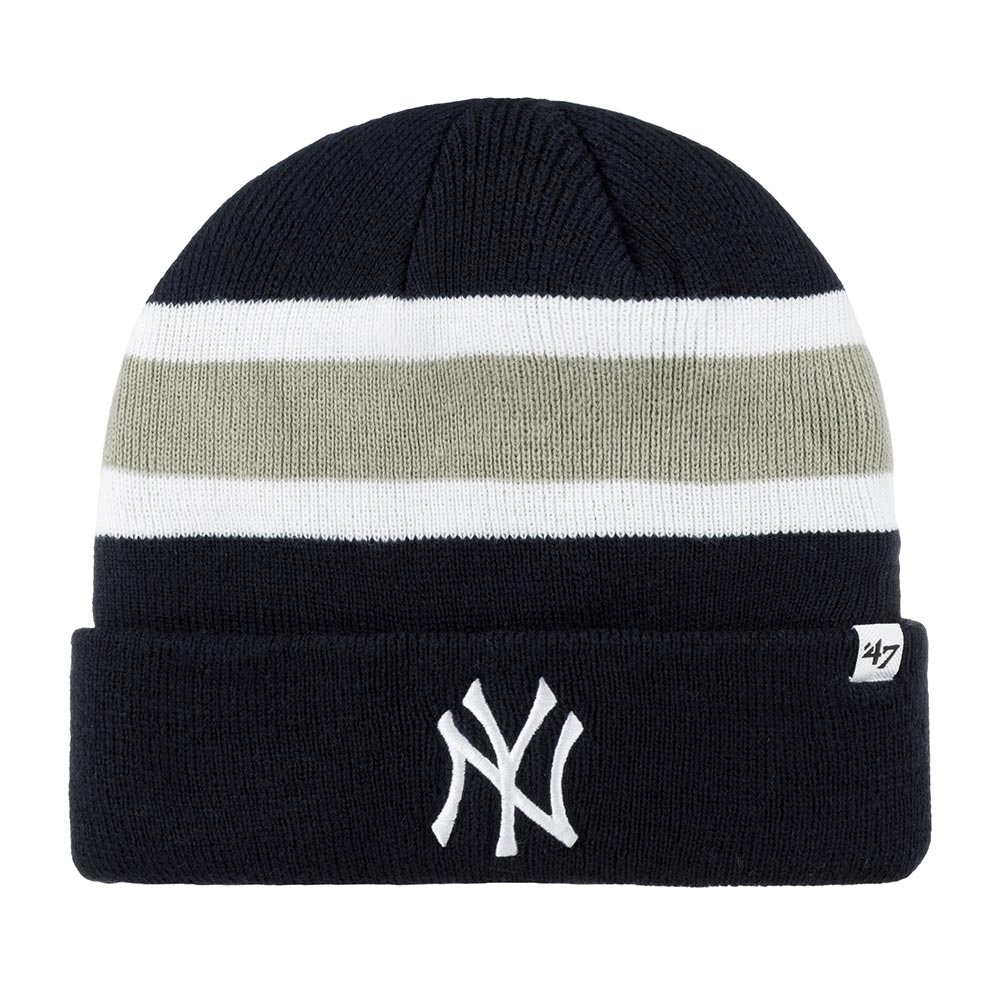 Шапка бини унисекс 47 BRAND B-GOLN17ACE New York Yankees MLB темно-синяя/белая, one size