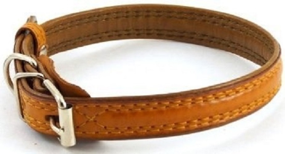 Ошейник ZooMaster кожаный, 25 мм х 50 см (45-50 см), 3-слойный