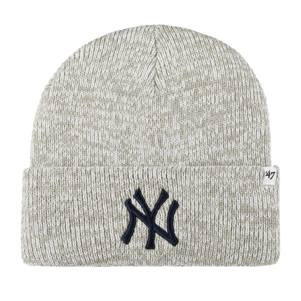 Шапка бини унисекс 47 BRAND B-BRNFZ17ACE New York Yankees MLB светло-серая, one size