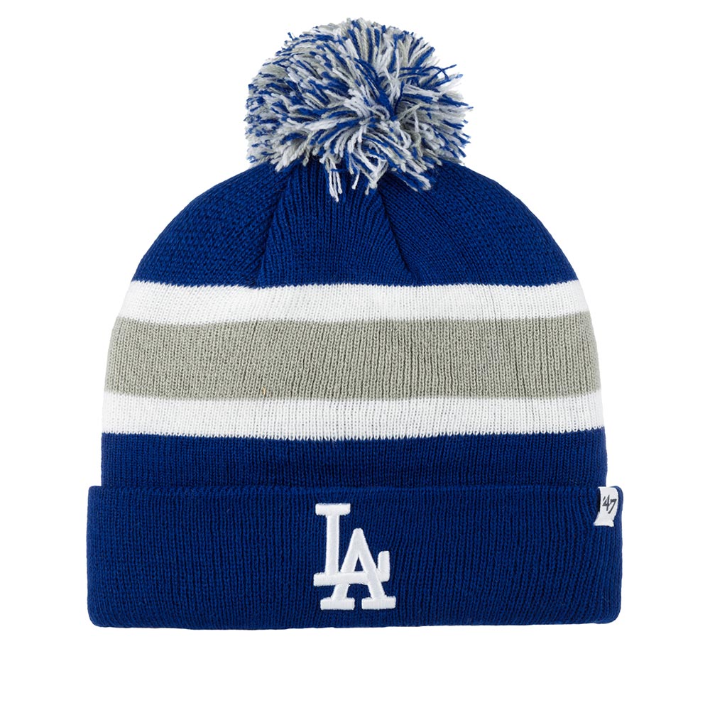 Шапка бини унисекс 47 BRAND B-BRKAW12ACE Los Angeles Dodgers MLB синяя/белая, one size