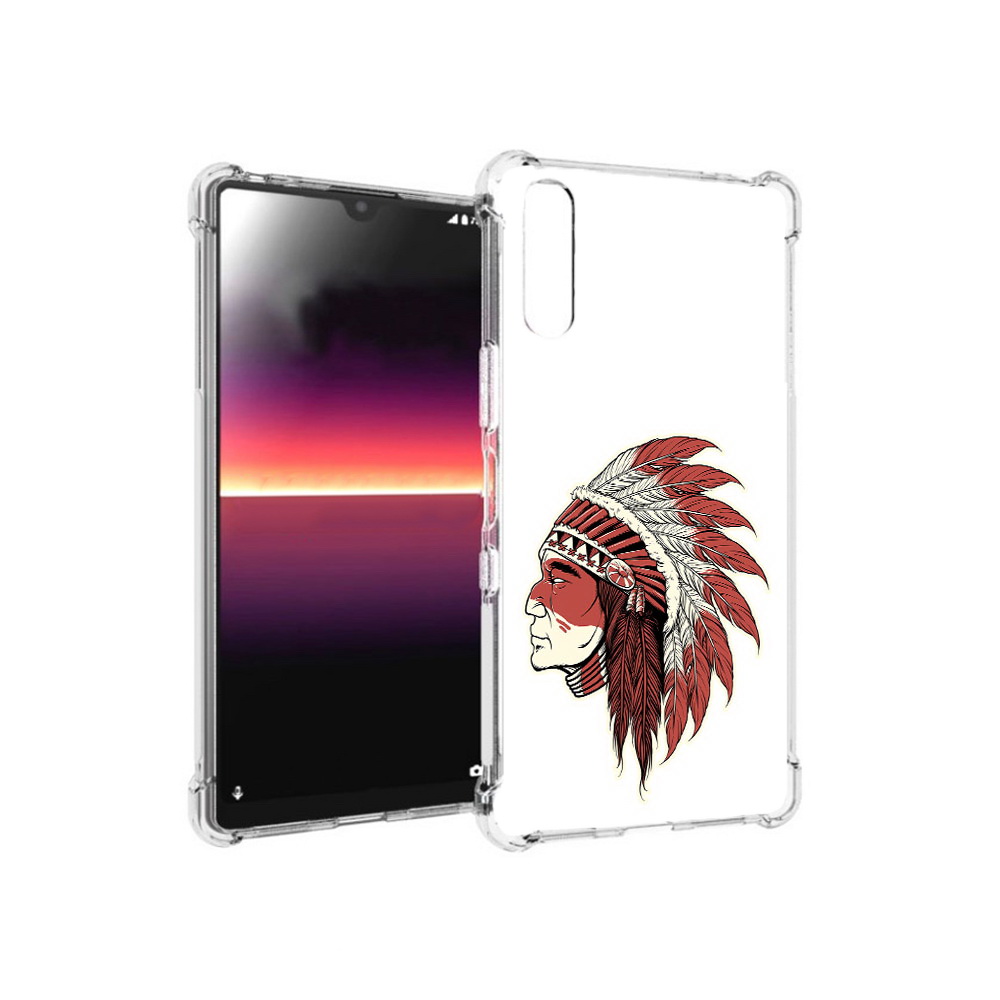 

Чехол MyPads Tocco для Sony Xperia L4 красный индеец (PT227010.235.411), Прозрачный, Tocco