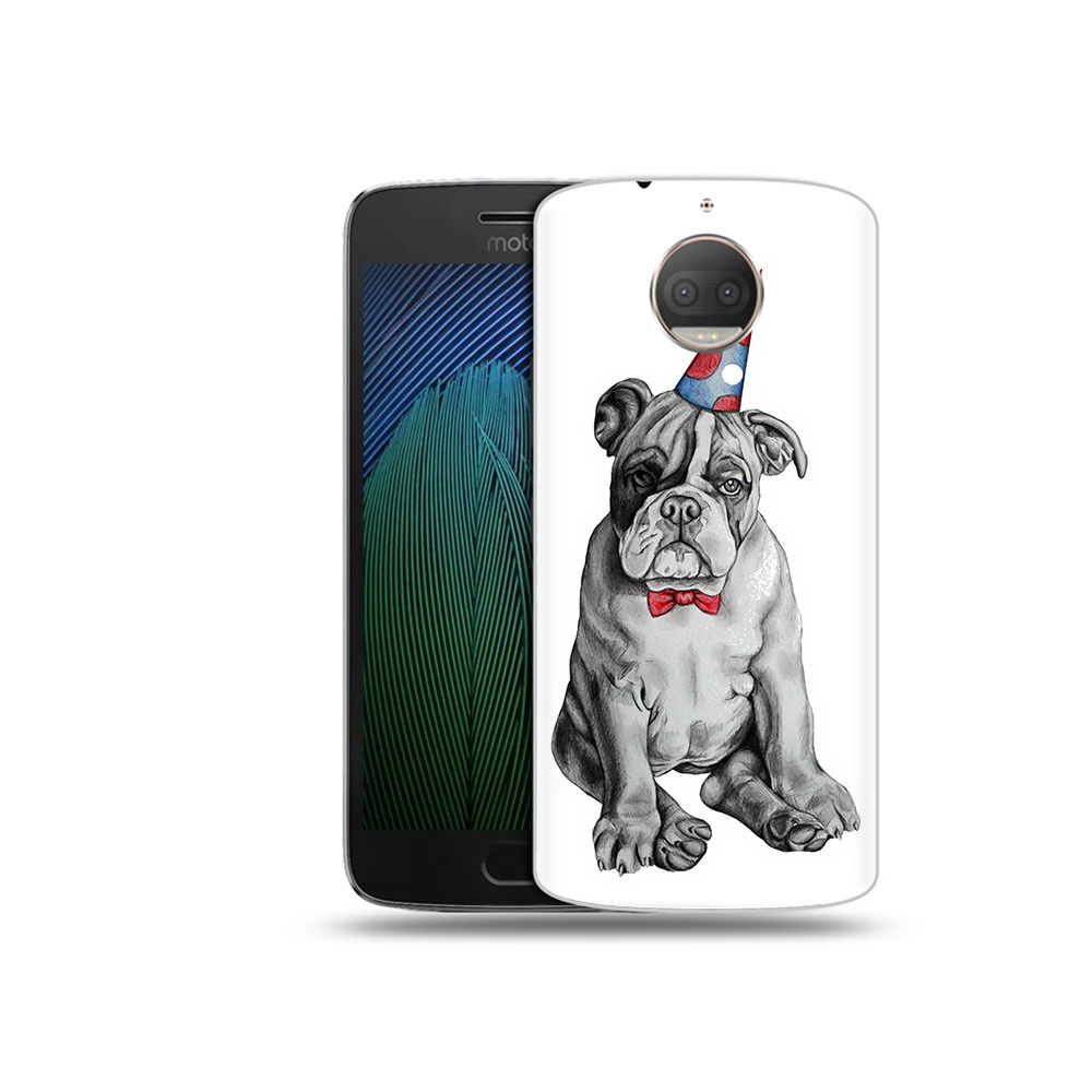 

Чехол MyPads Tocco для Motorola Moto G5S Plus праздничный щенок (PT75337.377.554), Прозрачный, Tocco
