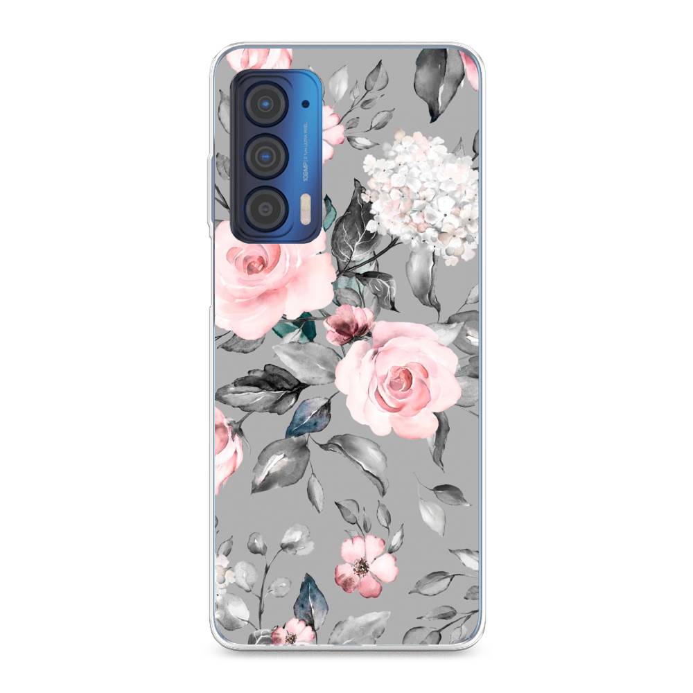 

Чехол Awog "Розы на сером" для Motorola Edge (2021), 242950-8