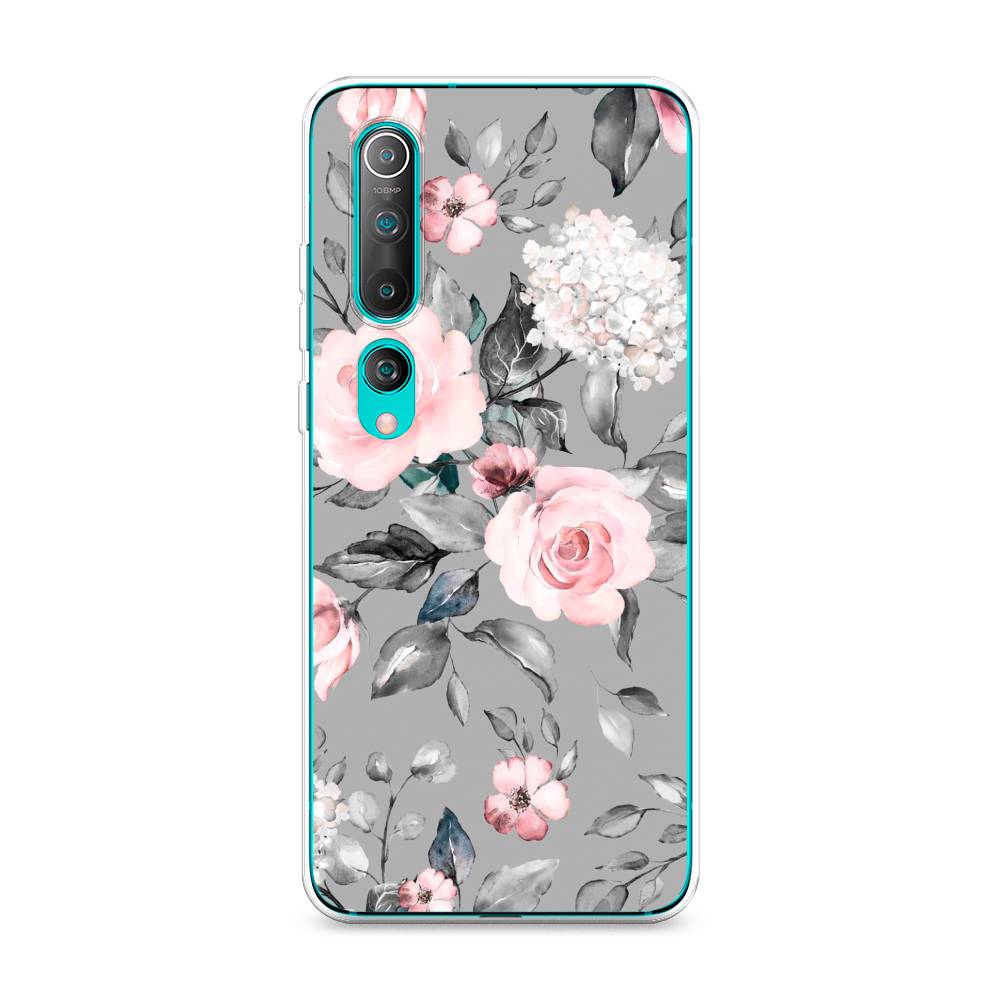 

Чехол Awog "Розы на сером" для Xiaomi Mi 10, 37550-8