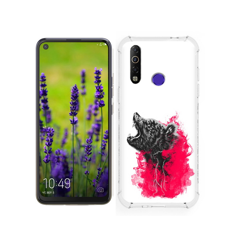 

Чехол MyPads Tocco для Tecno Camon 12 медведь в дымке, Tocco
