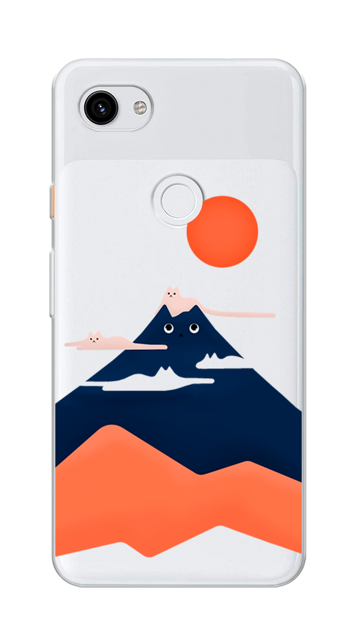 

Чехол на Google Pixel 3A XL "Кот-гора", Черный;оранжевый, 270450-4