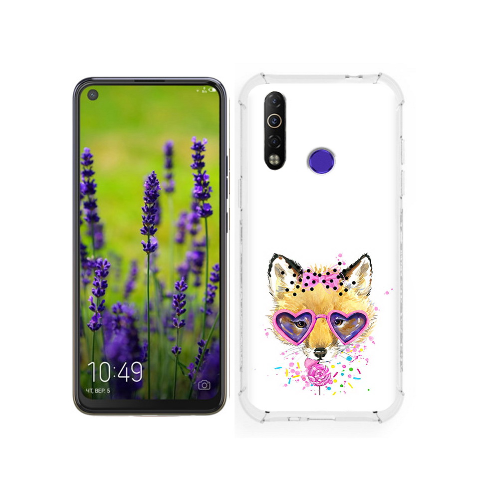 

Чехол MyPads Tocco для Tecno Camon 12 лисенок с бантиком, Tocco