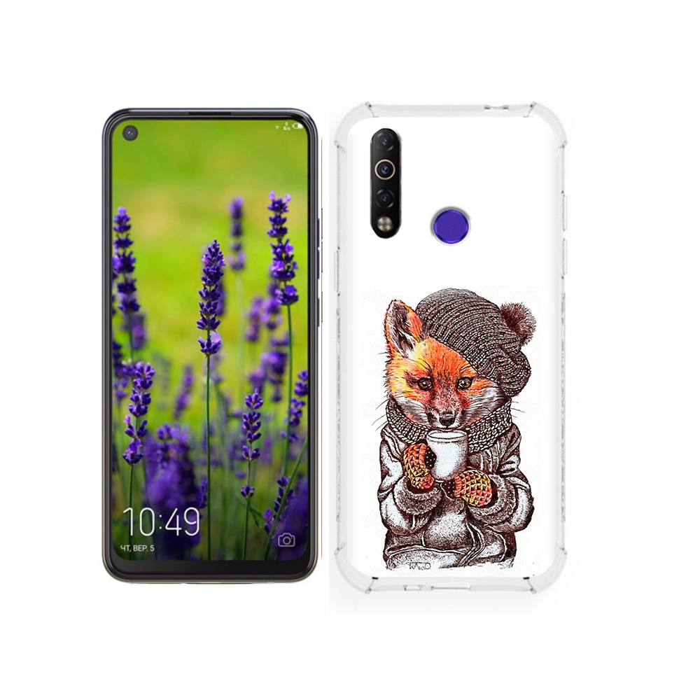 

Чехол MyPads Tocco для Tecno Camon 12 лиса в шапке, Tocco