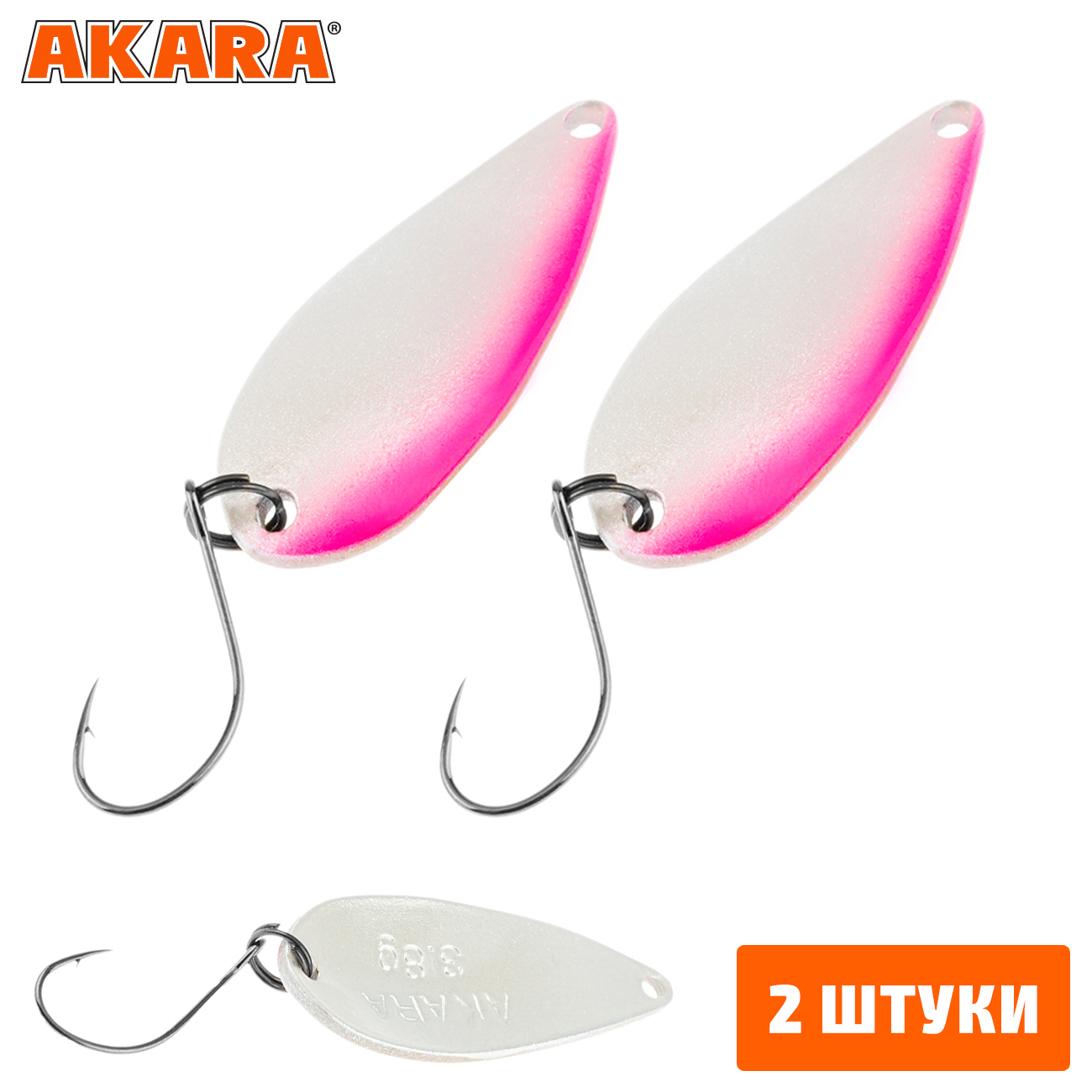 

Блесна колебалка Akara Trout Time Megami 3,8гр. 19 (2 Штуки), Megami 3,8