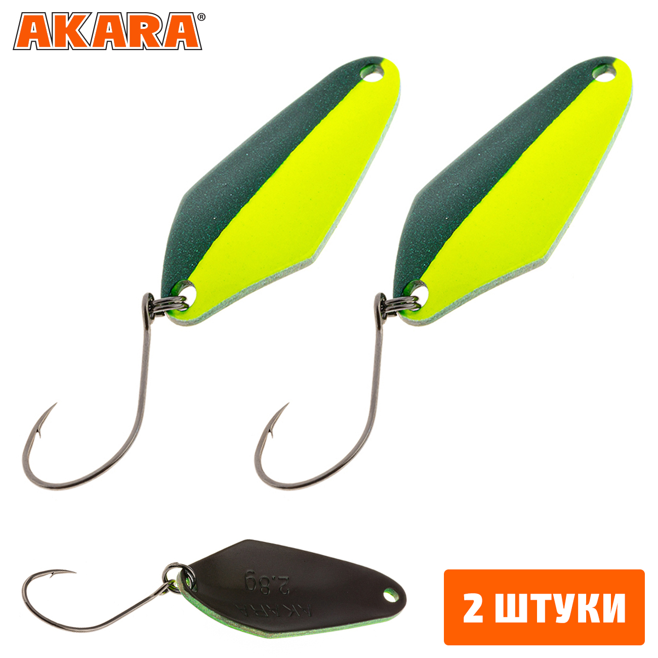

Блесна колеблющаяся Akara Trout Time Tanto 2,8гр. 32 (2 Штуки), Tanto 2,8