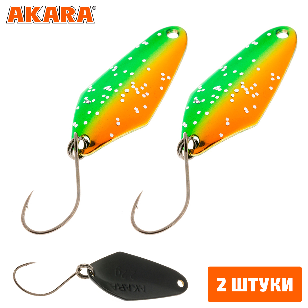 

Блесна колеблющаяся Akara Trout Time Tanto 2,2гр. 36 (2 Штуки), Tanto 2,2