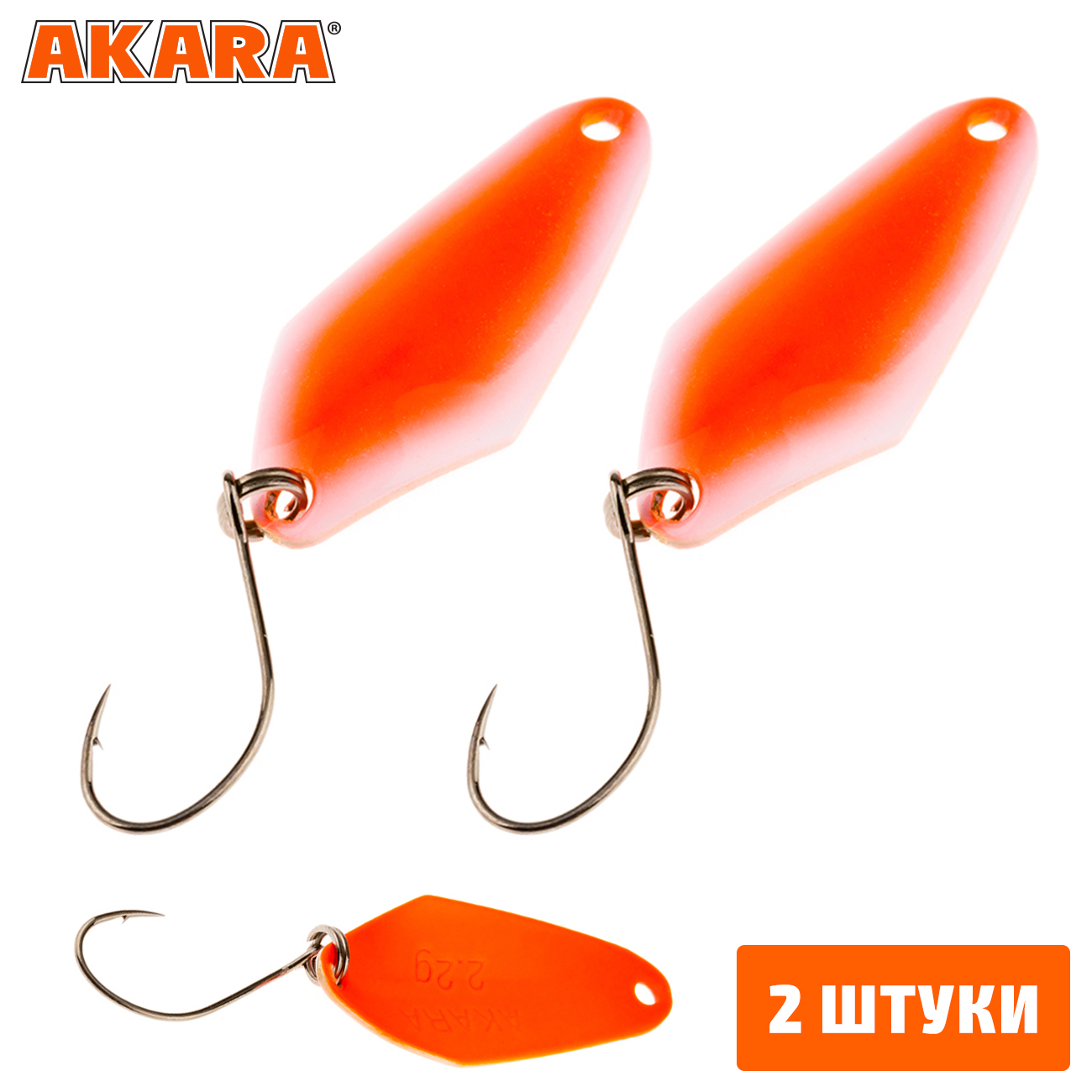 

Блесна колеблющаяся Akara Trout Time Tanto 2,2гр. 34 (2 Штуки), Tanto 2,2